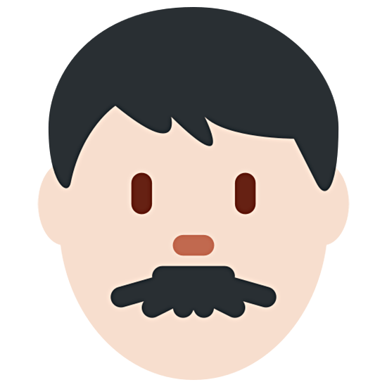 Emoji 👨🏻 Uomo: Carnagione Chiara su Twitter Twemoji 15.0.