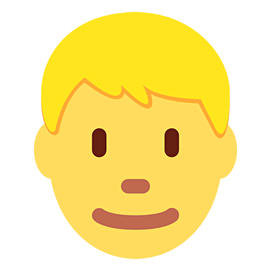 👱‍♂️ Emoji Mann: blond Twitter Twemoji 15.0.