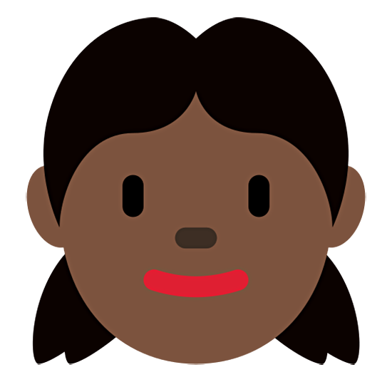 👧🏿 Emoji Mädchen: dunkle Hautfarbe Twitter Twemoji 15.0.