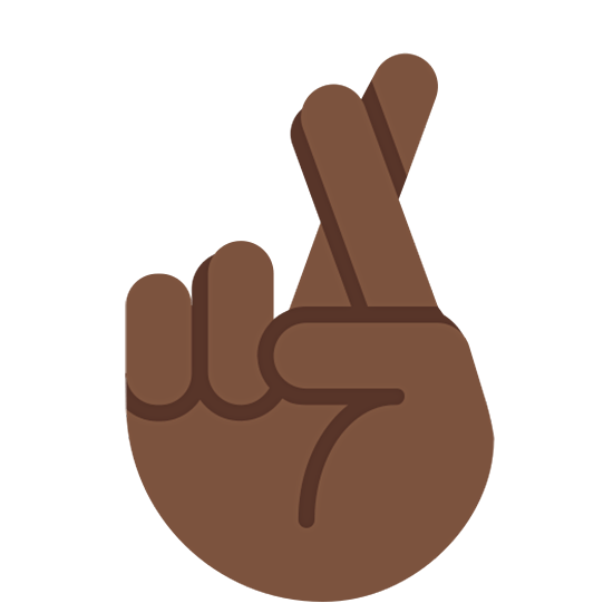 🤞🏿 Emoji Dedos Cruzados: Pele Escura na Twitter Twemoji 15.0.