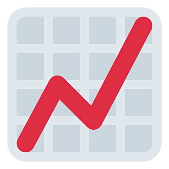 Emoji 📈 Grafico Con Andamento Positivo su Twitter Twemoji 15.0.