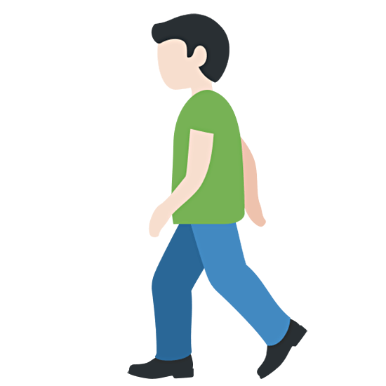 🚶🏻‍♂️ Emoji Hombre Caminando: Tono De Piel Claro en Twitter Twemoji 15.0.