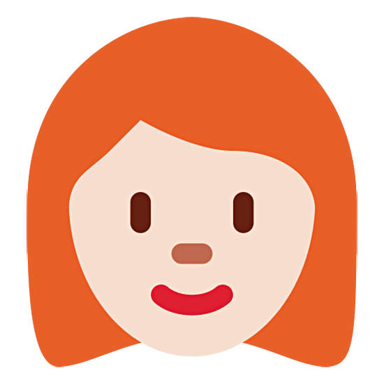 👩🏻‍🦰 Emoji Frau: helle Hautfarbe, rotes Haar Twitter Twemoji 15.0.