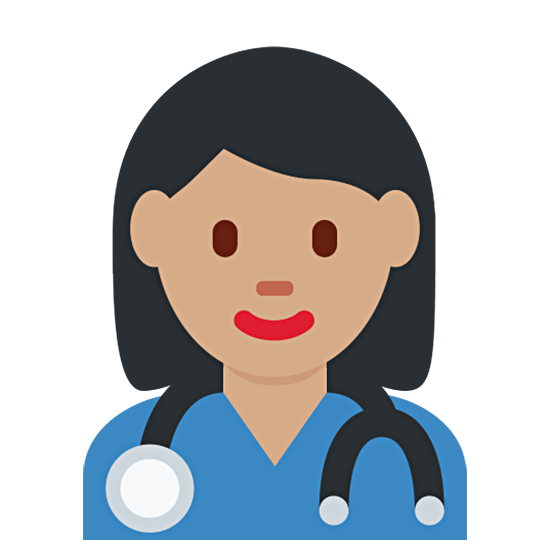 👩🏽‍⚕️ Emoji Ärztin: mittlere Hautfarbe Twitter Twemoji 15.0.