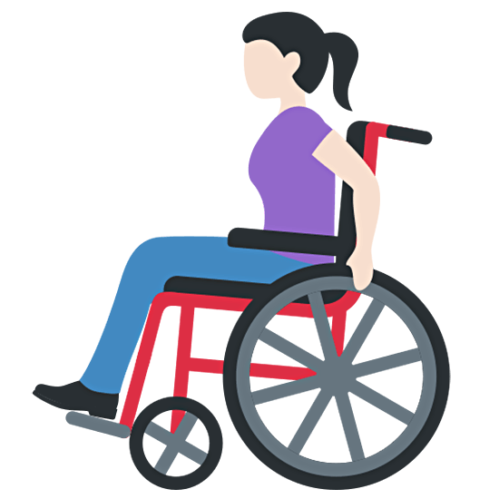 👩🏻‍🦽 Emoji Mulher Em Cadeira De Rodas Manual: Pele Clara na Twitter Twemoji 15.0.