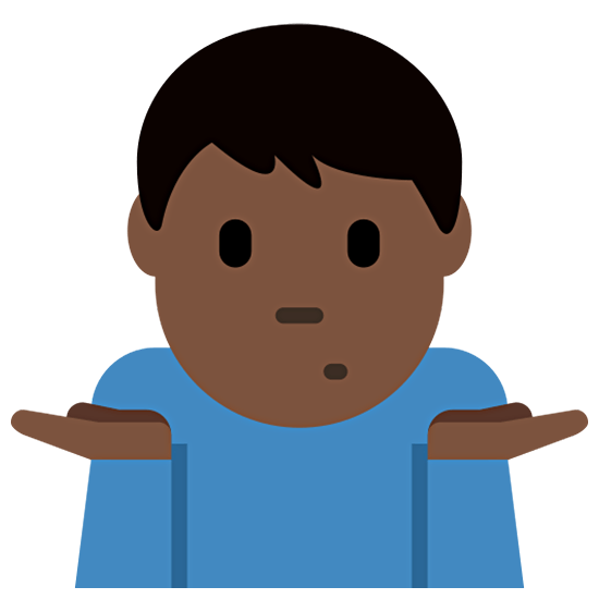 🤷🏿‍♂️ Emoji Homem Dando De Ombros: Pele Escura na Twitter Twemoji 15.0.