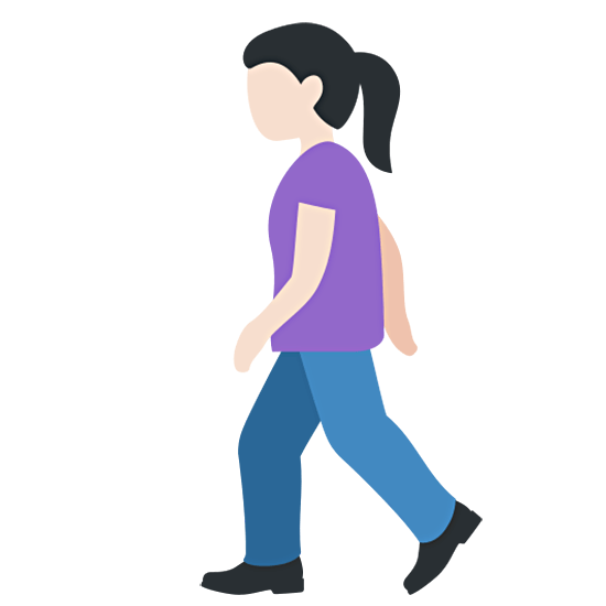 🚶🏻‍♀️ Emoji Mujer Caminando: Tono De Piel Claro en Twitter Twemoji 15.0.