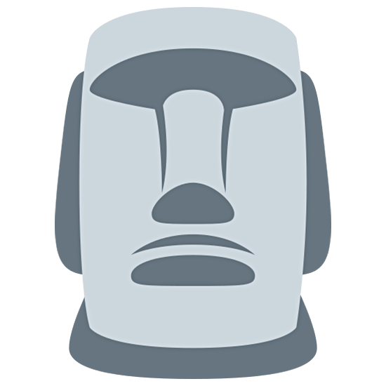 🗿 Emoji Estatua Moái en Twitter Twemoji 15.0.