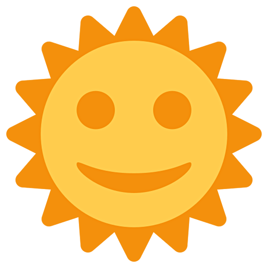 🌞 Emoji Sonne mit Gesicht Twitter Twemoji 15.0.