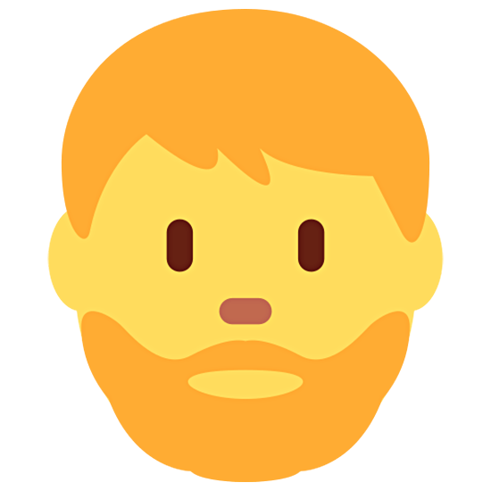 🧔‍♂️ Emoji Homem: Barba na Twitter Twemoji 15.0.