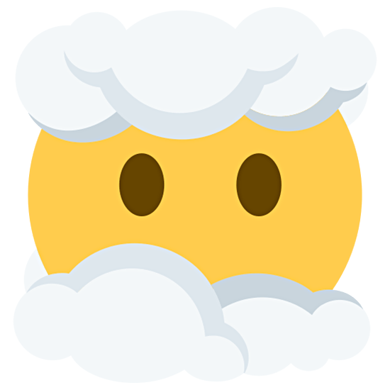 😶‍🌫️ Emoji Cara En Las Nubes en Twitter Twemoji 15.0.