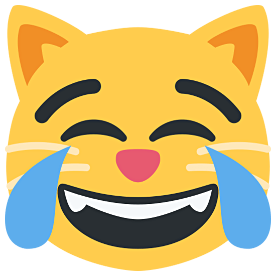 😹 Emoji Katze mit Freudentränen Twitter Twemoji 15.0.