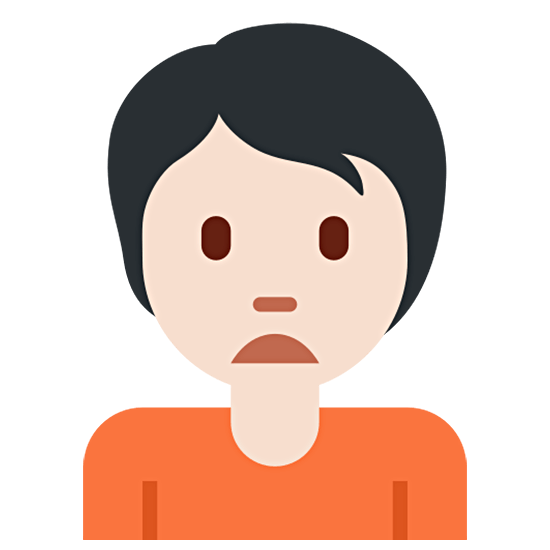 Emoji 🙍🏻 Persona Corrucciata: Carnagione Chiara su Twitter Twemoji 15.0.
