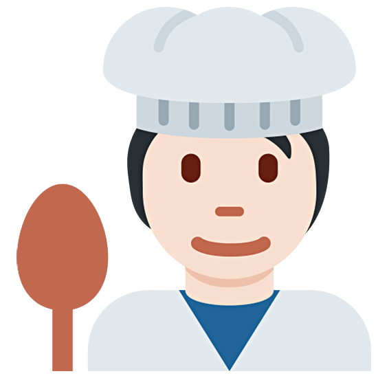 🧑🏻‍🍳 Emoji Chef De Cozinha: Pele Clara na Twitter Twemoji 15.0.