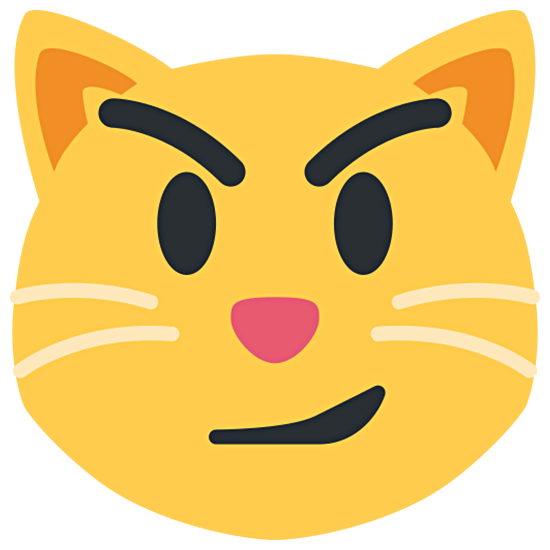 😼 Emoji Rosto De Gato Com Sorriso Irônico na Twitter Twemoji 15.0.