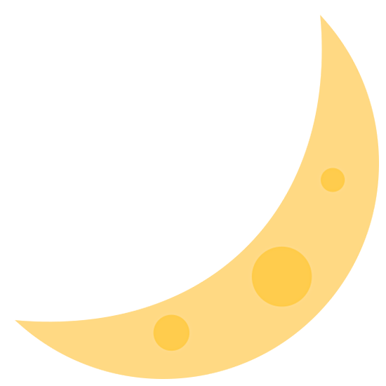 Émoji 🌙 Croissant De Lune sur Twitter Twemoji 15.0.