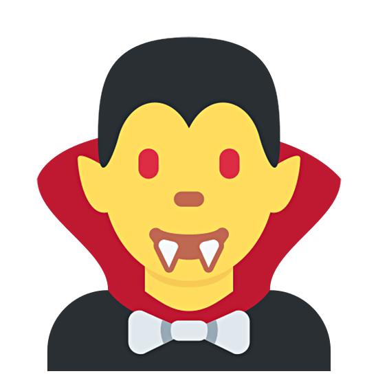 🧛‍♂️ Emoji Vampiro Hombre en Twitter Twemoji 15.0.