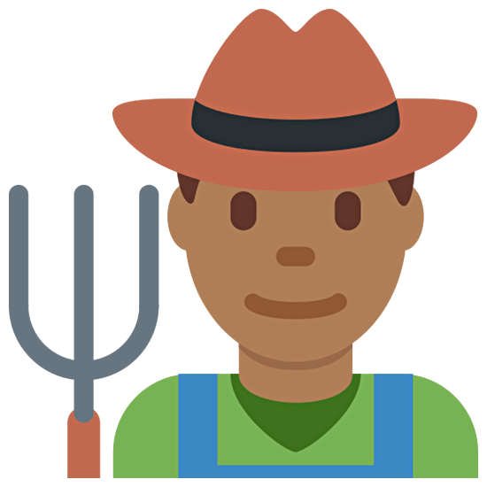👨🏾‍🌾 Emoji Agricultor: Tono De Piel Oscuro Medio en Twitter Twemoji 15.0.