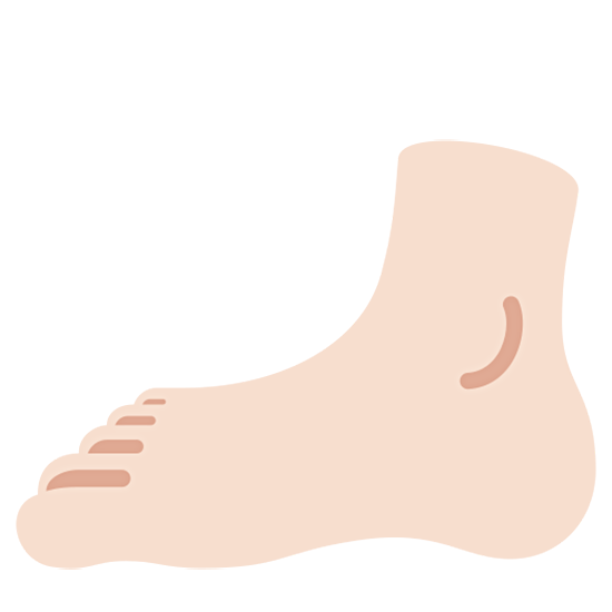 🦶🏻 Emoji Fuß: helle Hautfarbe Twitter Twemoji 15.0.