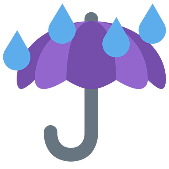 ☔ Emoji Regenschirm im Regen Twitter Twemoji 15.0.