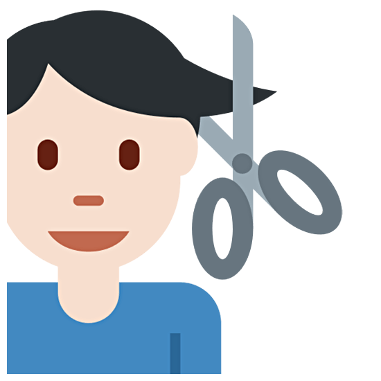 💇🏻‍♂️ Emoji Mann beim Haareschneiden: helle Hautfarbe Twitter Twemoji 15.0.