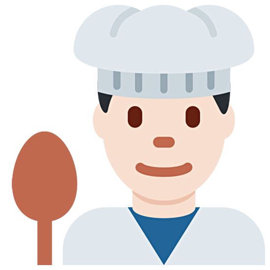 👨🏻‍🍳 Emoji Cozinheiro: Pele Clara na Twitter Twemoji 15.0.