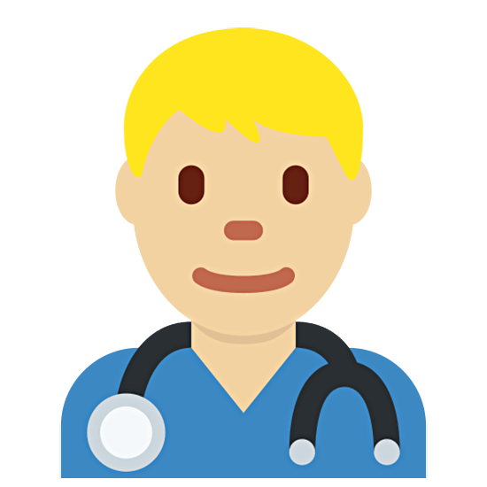 👨🏼‍⚕️ Emoji Arzt: mittelhelle Hautfarbe Twitter Twemoji 15.0.