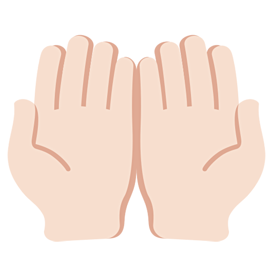 🤲🏻 Emoji Handflächen nach oben: helle Hautfarbe Twitter Twemoji 15.0.