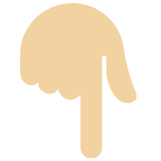 👇🏼 Emoji nach unten weisender Zeigefinger: mittelhelle Hautfarbe Twitter Twemoji 15.0.
