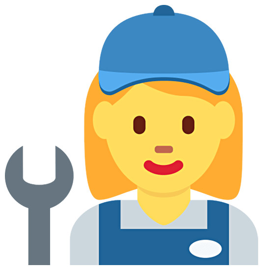 Emoji 👩‍🔧 Meccanico Donna su Twitter Twemoji 15.0.