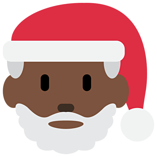 🎅🏿 Emoji Weihnachtsmann: dunkle Hautfarbe Twitter Twemoji 15.0.