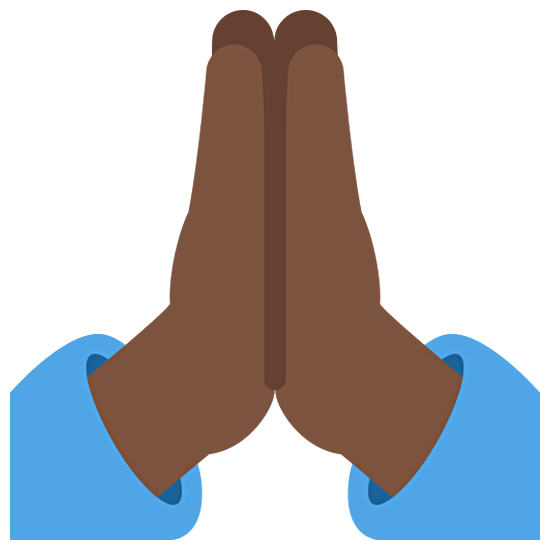 🙏🏿 Emoji Manos En Oración: Tono De Piel Oscuro en Twitter Twemoji 15.0.