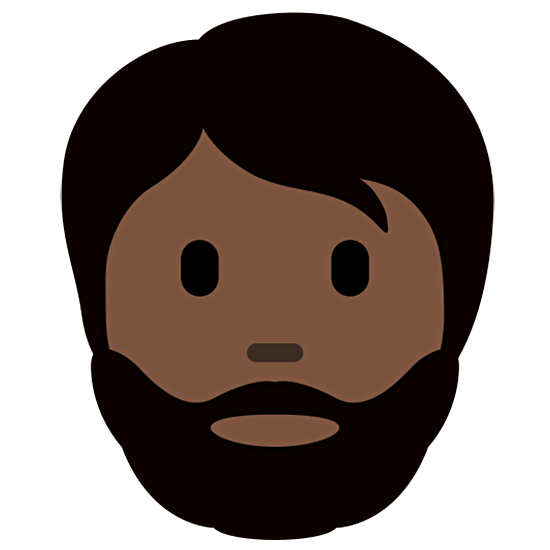 🧔🏿 Emoji Persona Con Barba: Tono De Piel Oscuro en Twitter Twemoji 15.0.