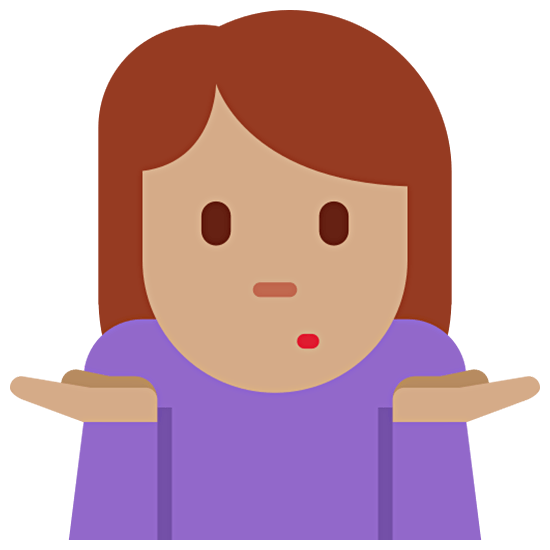 Emoji 🤷🏽‍♀️ Donna Che Scrolla Le Spalle: Carnagione Olivastra su Twitter Twemoji 15.0.