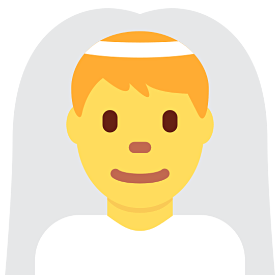 👰‍♂️ Emoji Mann mit Schleier Twitter Twemoji 15.0.