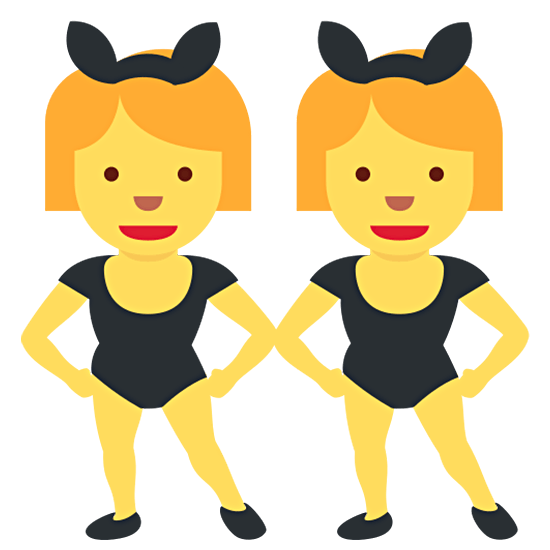 👯‍♀️ Emoji Mujeres Con Orejas De Conejo en Twitter Twemoji 15.0.