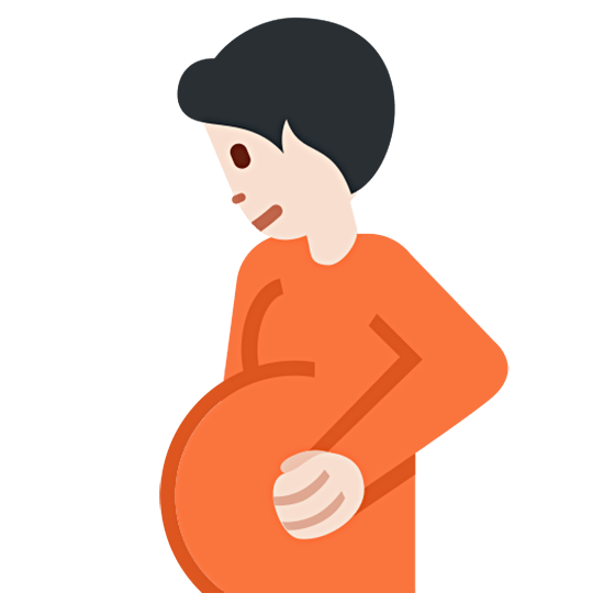 🫄🏻 Emoji Persona Embarazada: Tono De Piel Claro en Twitter Twemoji 15.0.