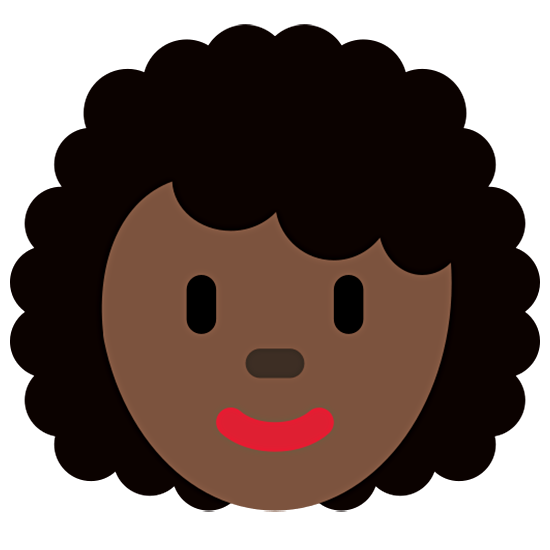 Émoji 👩🏿‍🦱 Femme : Peau Foncée Et Cheveux Bouclés sur Twitter Twemoji 15.0.