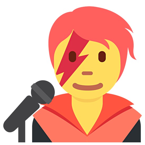 🧑‍🎤 Emoji Sänger(in) Twitter Twemoji 15.0.