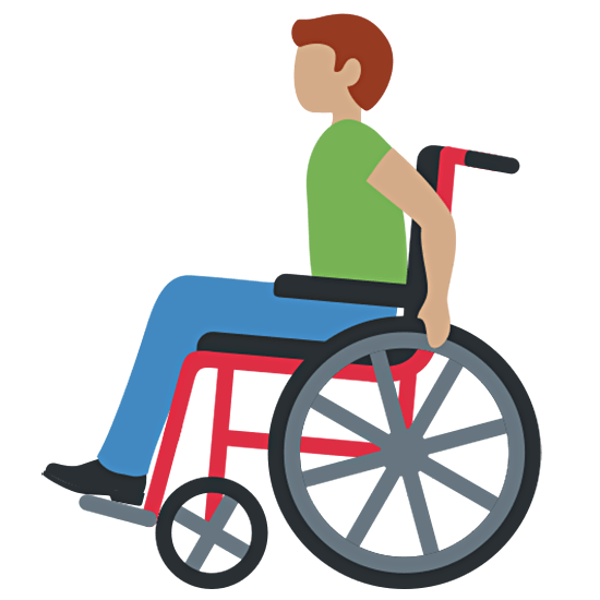 👨🏽‍🦽 Emoji Homem Em Cadeira De Rodas Manual: Pele Morena na Twitter Twemoji 15.0.