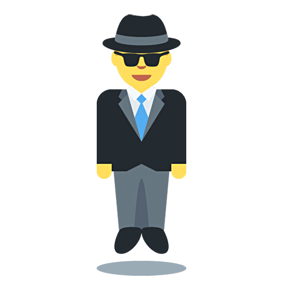 Emoji 🕴️‍♂️ Uomo in giacca e cravatta levitante su Twitter Twemoji 15.0.