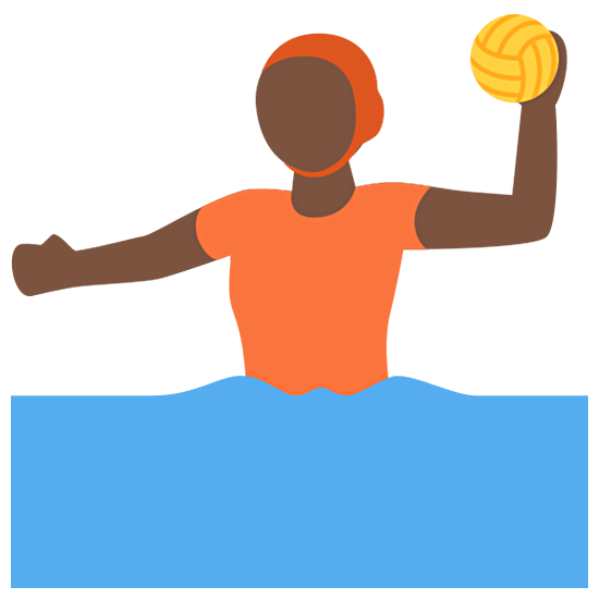🤽🏿 Emoji Pessoa Jogando Polo Aquático: Pele Escura na Twitter Twemoji 15.0.