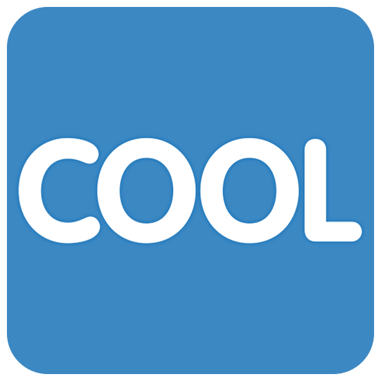 🆒 Emoji Wort „Cool“ in blauem Quadrat Twitter Twemoji 15.0.
