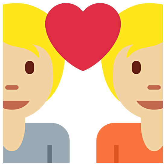 💑🏼 Emoji Liebespaar, mittelhelle Hautfarbe Twitter Twemoji 15.0.