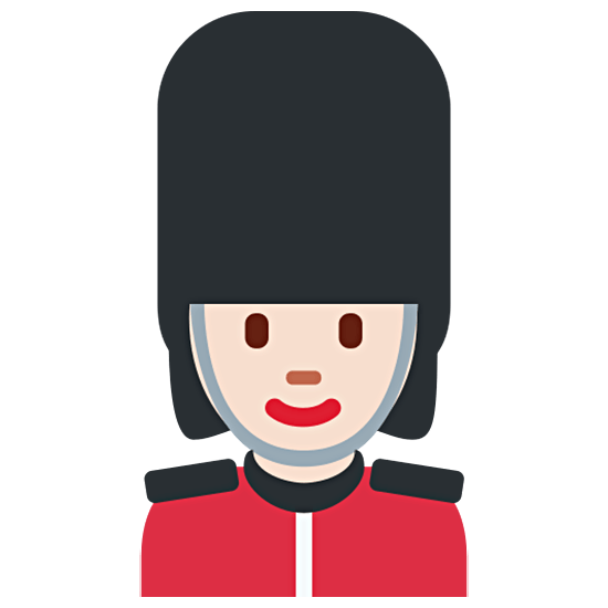 Emoji 💂🏻‍♀️ Guardia Donna: Carnagione Chiara su Twitter Twemoji 15.0.