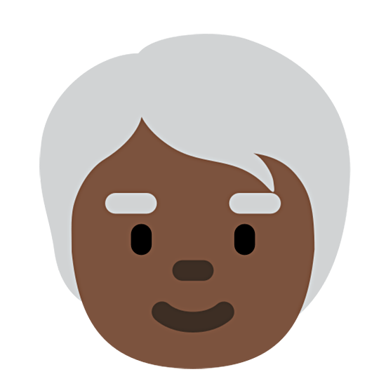 Emoji 🧓🏿 Adulto Anziano: Carnagione Scura su Twitter Twemoji 15.0.