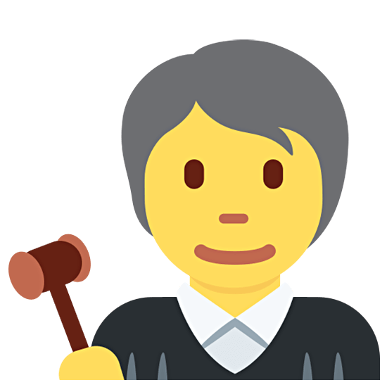 🧑‍⚖️ Emoji Juiz No Tribunal na Twitter Twemoji 15.0.