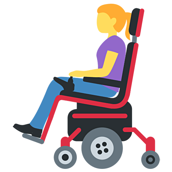 👩‍🦼 Emoji Frau in elektrischem Rollstuhl Twitter Twemoji 15.0.