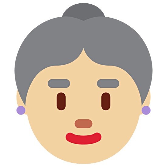 Emoji 👵🏼 Donna Anziana: Carnagione Abbastanza Chiara su Twitter Twemoji 15.0.