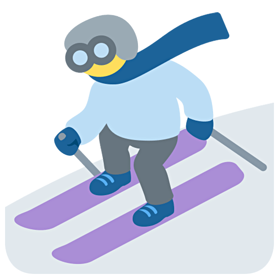 ⛷️ Emoji Skifahrer(in) Twitter Twemoji 15.0.